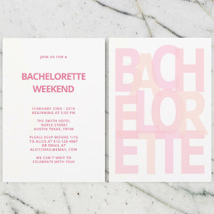 Invitaciones a la fiesta de la bachillerato rosa