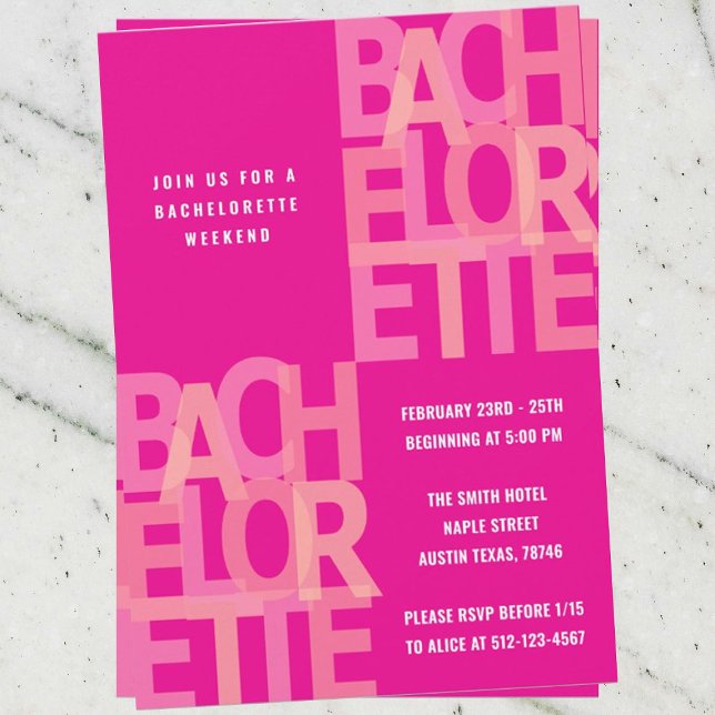 Invitaciones a la fiesta de la bachillerato rosa (Subido por el creador)
