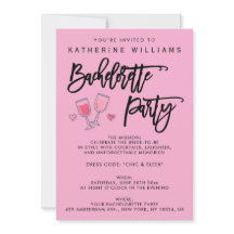 Invitaciones a la fiesta de la bachillerato rosada