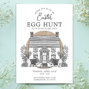 Invitaciones a la fiesta de la caza de huevos de B