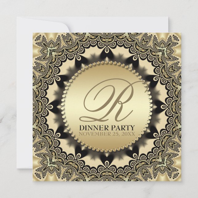 Invitaciones a la fiesta de la cena de oro de los  (Anverso)
