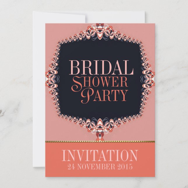Invitaciones a la fiesta de la ducha de novias dul (Anverso)