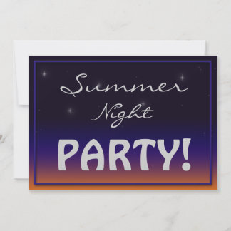 Invitaciones a la fiesta de la noche del verano