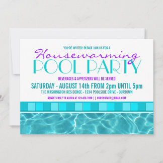 Invitaciones a la fiesta de la piscina de calentam