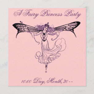 Invitaciones a la fiesta de la princesa de hadas