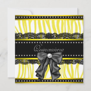 Invitaciones a la fiesta de la Quinceanera de cebr