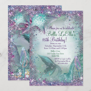 Invitaciones a la fiesta de la sirena marina