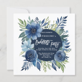 Invitaciones a la fiesta de la soltera azul de la