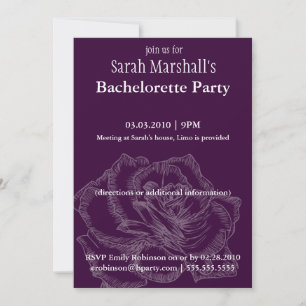 Invitaciones a la fiesta de la soltera Rosa