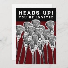 Invitaciones a la fiesta de Lacrosse