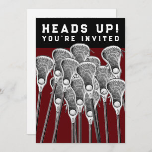 Invitaciones a la fiesta de Lacrosse