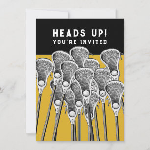 Invitaciones a la fiesta de Lacrosse