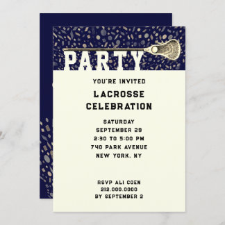 Invitaciones a la fiesta de Lacrosse