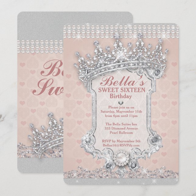 Invitaciones a la fiesta de los diamantes y los ho (Anverso / Reverso)