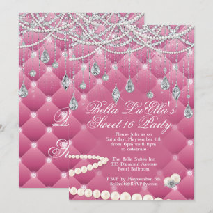 Invitaciones a la fiesta de los diamantes y los ho