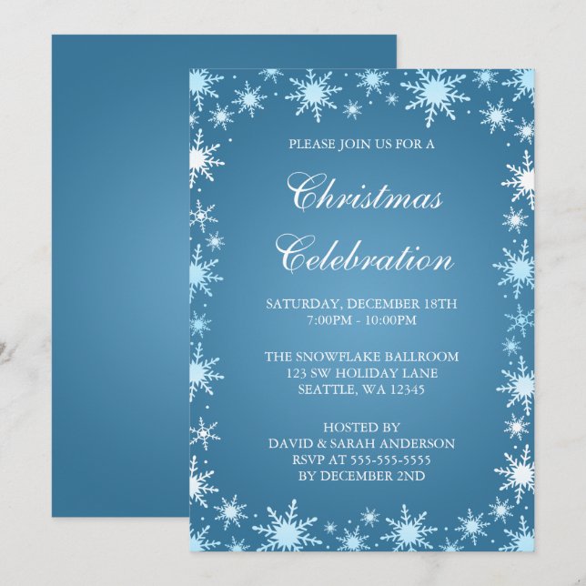 Invitaciones a la fiesta de los Navidades fronteri (Anverso / Reverso)