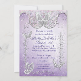 Invitaciones a la fiesta de mariposa de diamantes