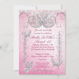 Invitaciones a la fiesta de mariposa de diamantes