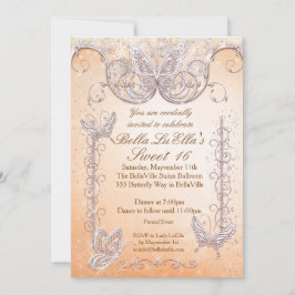 Invitaciones a la fiesta de mariposa de diamantes