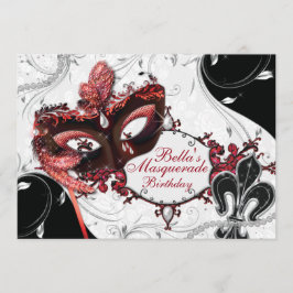 Invitaciones a la fiesta de mascarada de Mardi Gra
