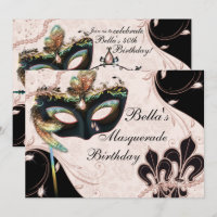 Invitaciones a la fiesta de máscaras venecianas