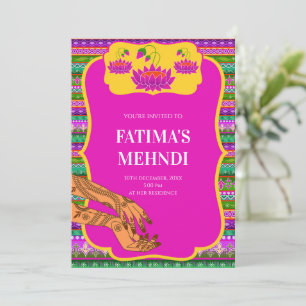 invitaciones a la fiesta de Mehndi y invitaciones 