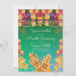 Invitaciones a la fiesta de Mendhi Night & Henna