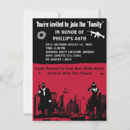 Invitaciones a la fiesta de Mobster