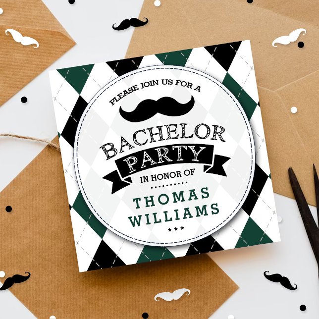 Invitaciones a la fiesta de moda de Mustache Bache (Subido por el creador)