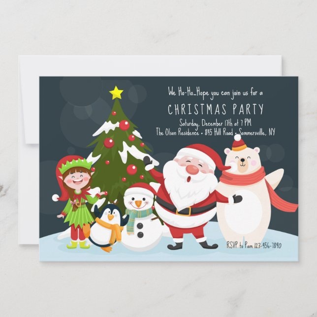 Invitaciones a la Fiesta de Navidad (Anverso)