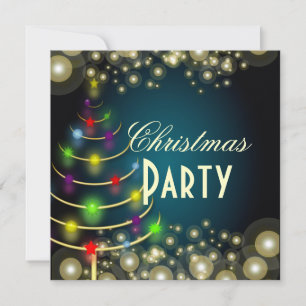 invitaciones a la fiesta de Navidad, burbujas de c