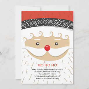 Invitaciones a la fiesta de Navidad de la cara de