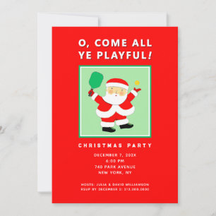Invitaciones a la fiesta de Navidad de Pickleball