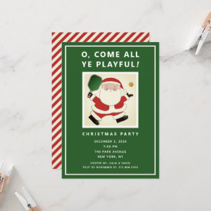 Invitaciones a la fiesta de Navidad de Pickleball