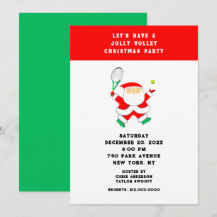 Invitaciones a la fiesta de Navidad de tenis