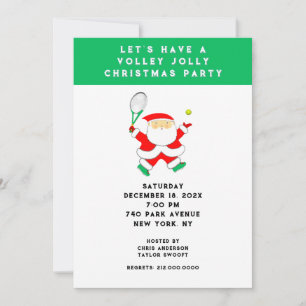 Invitaciones a la fiesta de Navidad de tenis