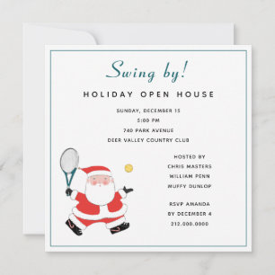 Invitaciones a la fiesta de Navidad de tenis