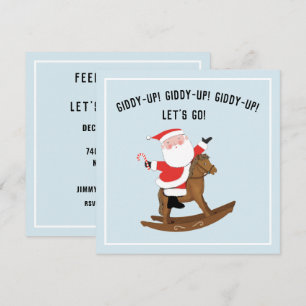 Invitaciones a la fiesta de Navidad Giddy-up