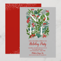 Invitaciones a la fiesta de Navidades de la vegeta