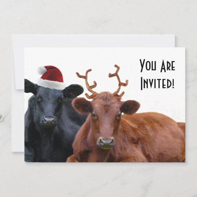 Invitaciones a la fiesta de Navidades del personal (Anverso)