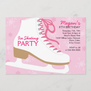 Invitaciones a la fiesta de patinaje sobre hielo -