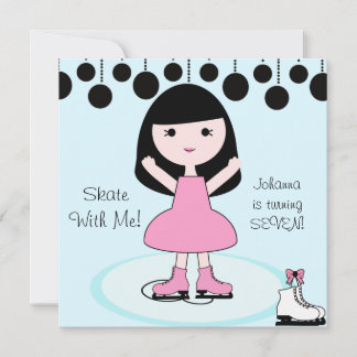 Invitaciones a la fiesta de patinaje sobre hielo d