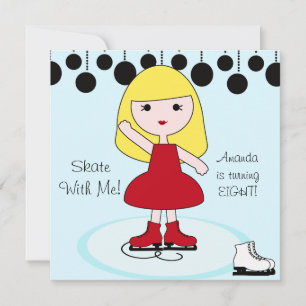 Invitaciones a la fiesta de patinaje sobre hielo d