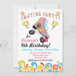 Invitaciones a la fiesta de patinaje sobre ruedas 