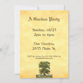 Invitaciones a la fiesta de Personalizado de roble