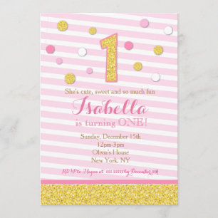 Invitaciones a la Fiesta de Primer Cumpleaños de R
