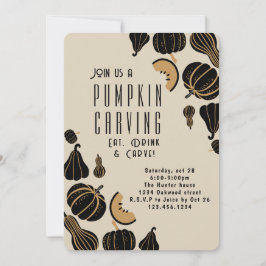 Invitaciones a la fiesta de pumkin de Halloween