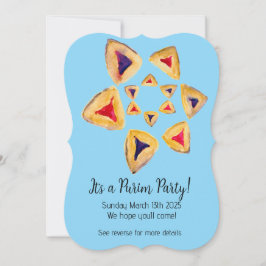 Invitaciones a la fiesta de Purim Star de Blue Ham