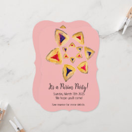 Invitaciones a la fiesta de Purim Star de Rosé Ham