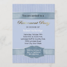 Invitaciones a la fiesta de retiro de franja azul 